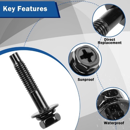 5-Piece Air Filter Housing Screw Set Compatible with Accor Size: 90091-RAA-A00