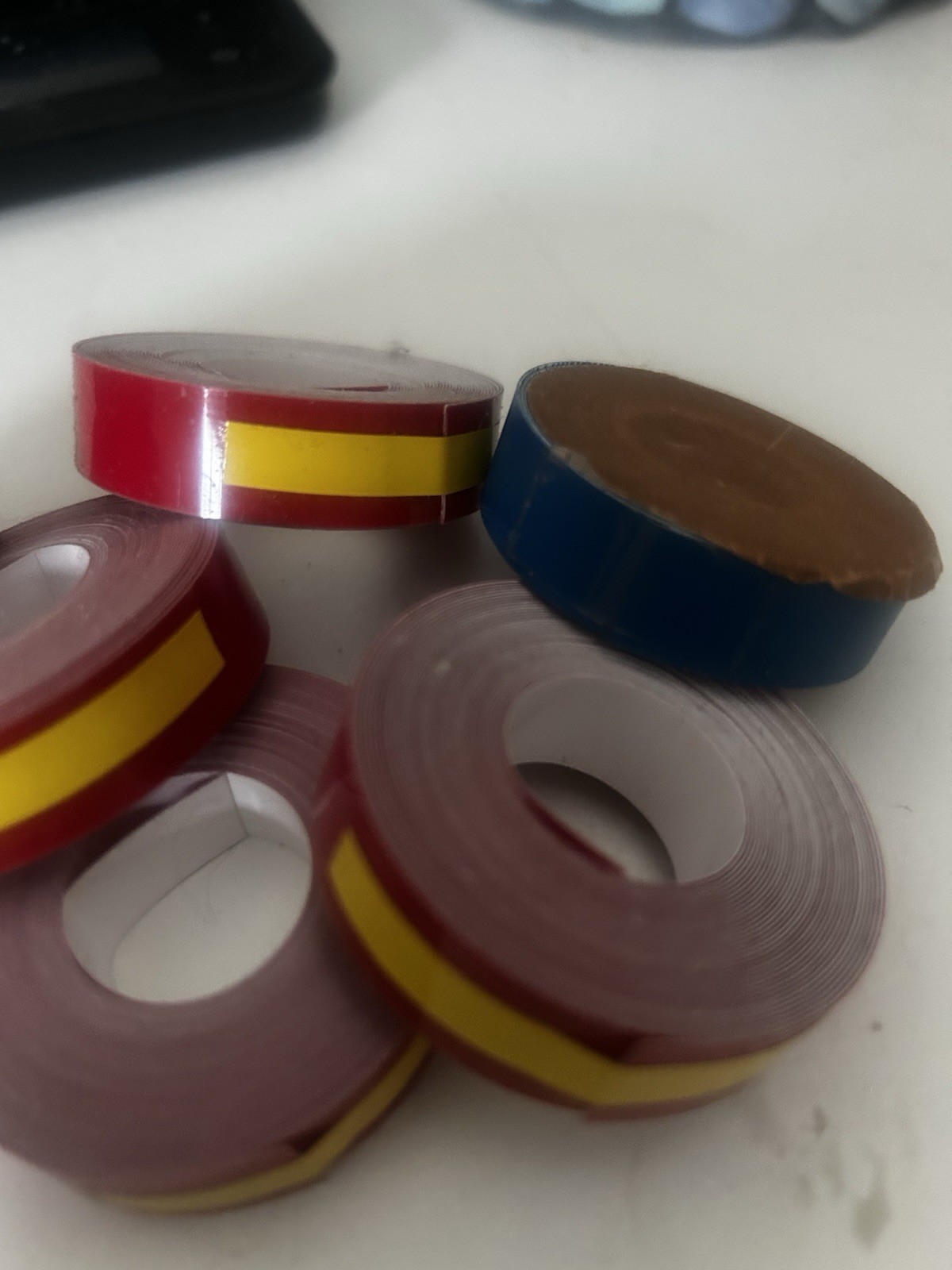Vintage Dymo Labeling Tape Cartridge 1/2″ x 144” NewOld Stock Glossy Red Or Blue