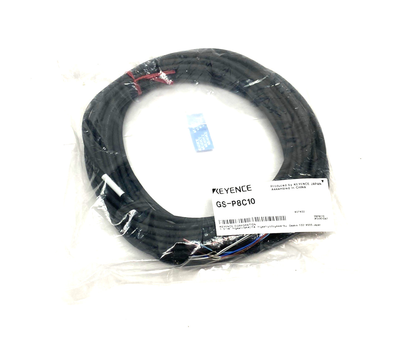 Keyence GS-P8C10 Standard M12 Connector Type Cable 8-Pin 10m