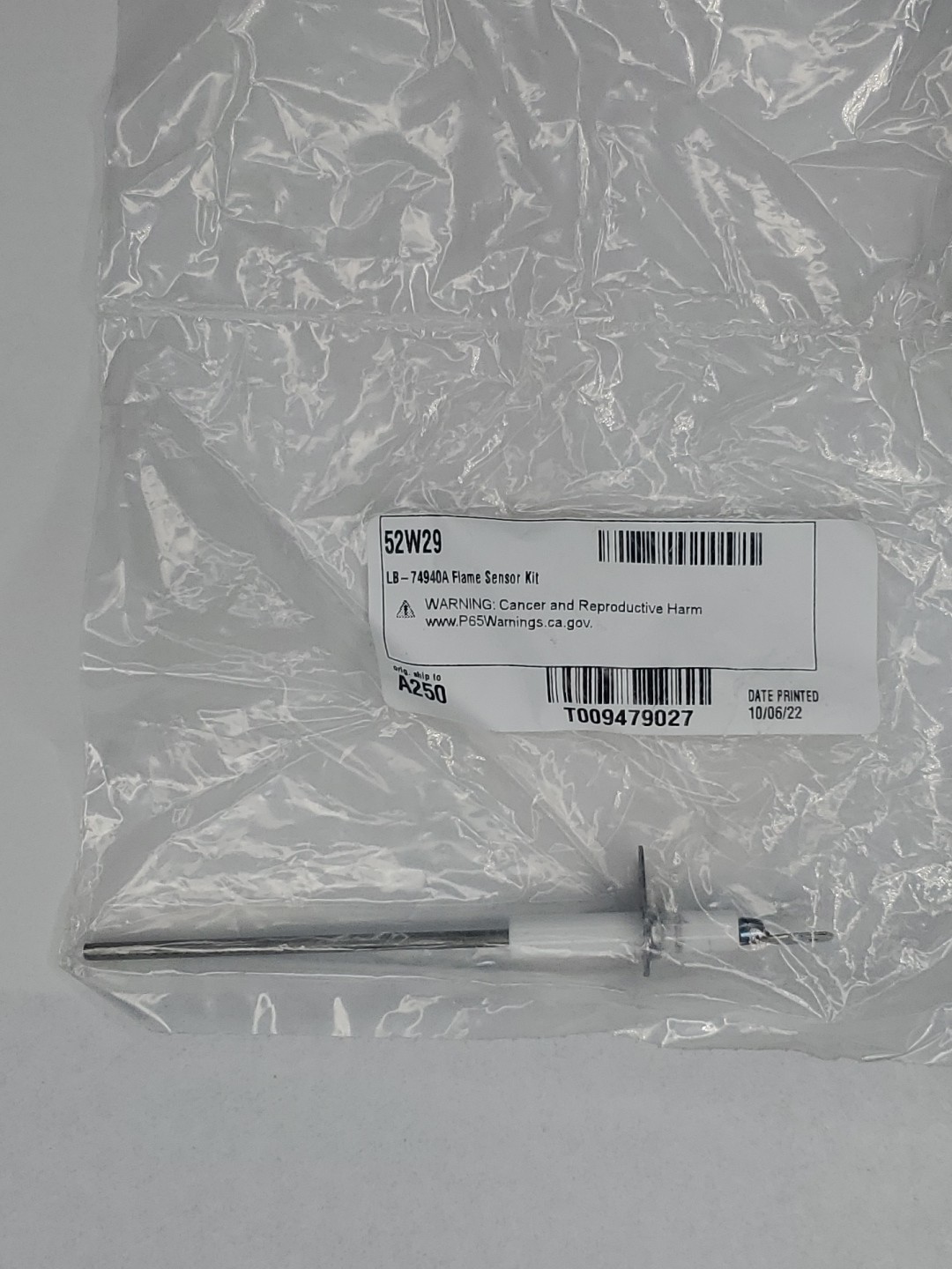 52W29 for Lennox Armstrong Ducane 52W2901 Furnace Flame Sensor LB-74940A