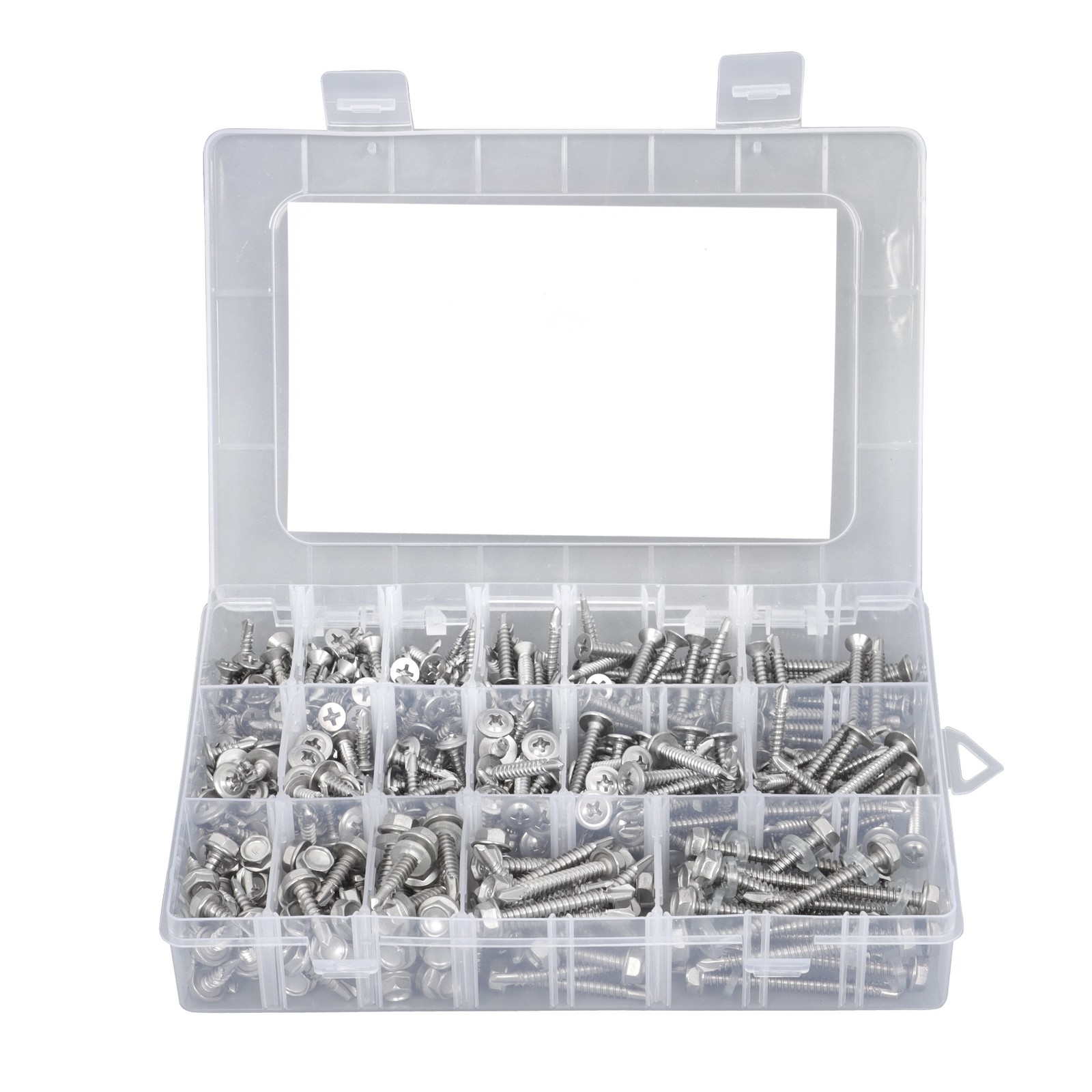 425PC 410 Stainless Steel Self-Tapping Screws #8#10 Self-Drilling Assortment Kit