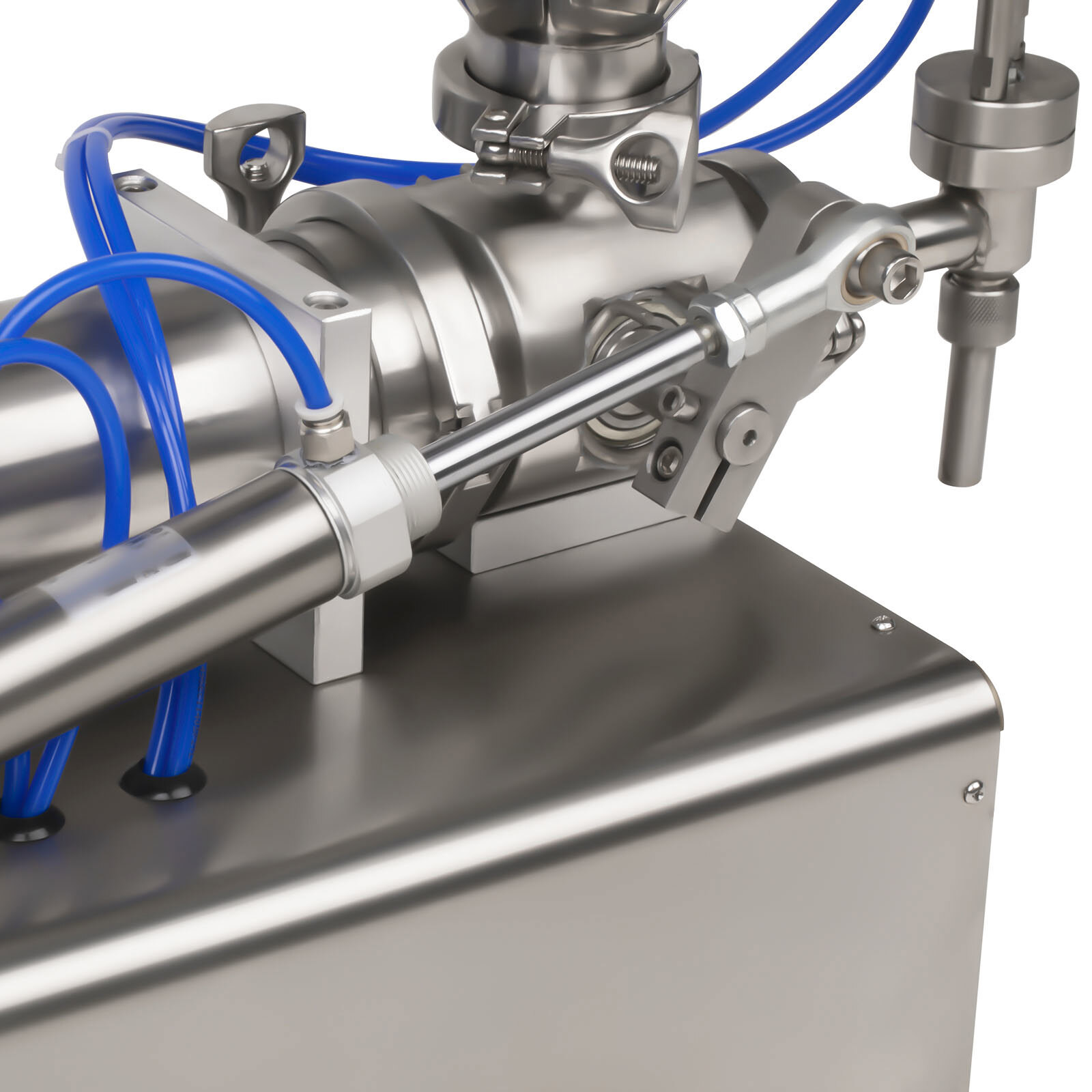 100-600ml Pneumatic Liquid Paste Filling Machine Piston Bottle Filler 40L Hopper