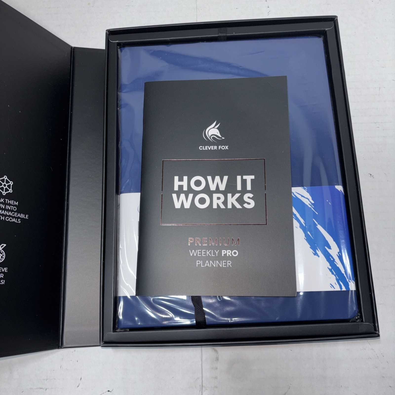 clever fox planner pro premium edition royal blue Brand New Never Opened