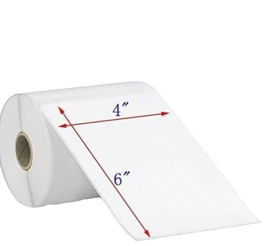 ONE Roll/250 PER ROLL 4×6 Direct Thermal Shipping Labels 250 per Roll/250 labels