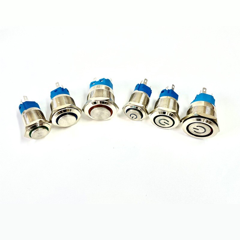 Metal Push Button Switch 12/16/19/22mm Momentary Latching High Head Car Boat LED