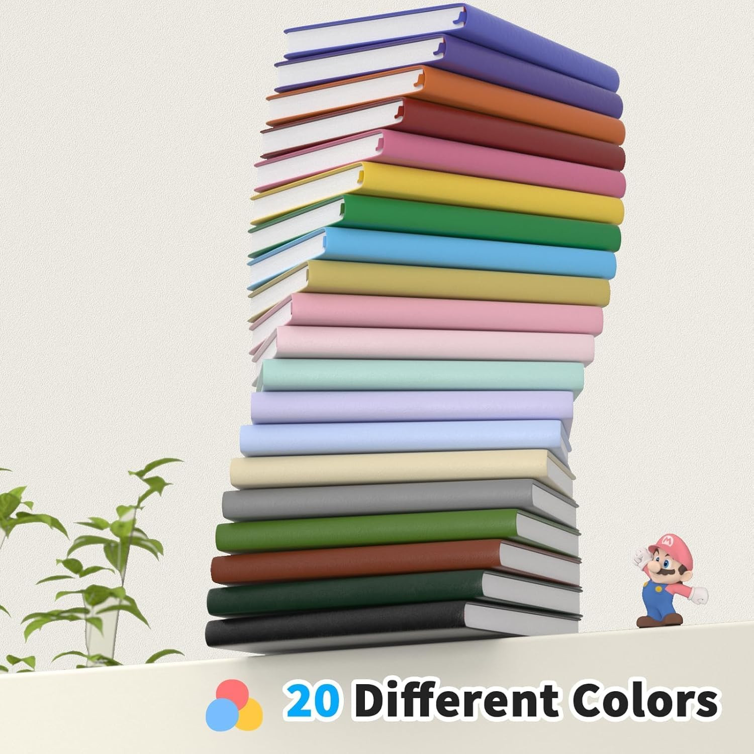 Lined Journal Notebook, 2 Pack, 180 Pages, A5 Journals for Writing, 100 GSM Thic