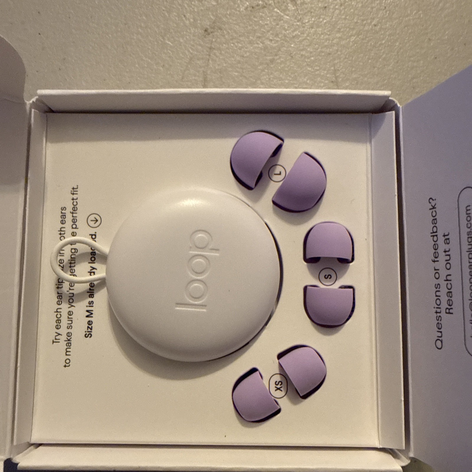 Loop Quiet 2 Ear Plugs 24dB SNR Reusable Sleep Focus Travel w/ Case Violet