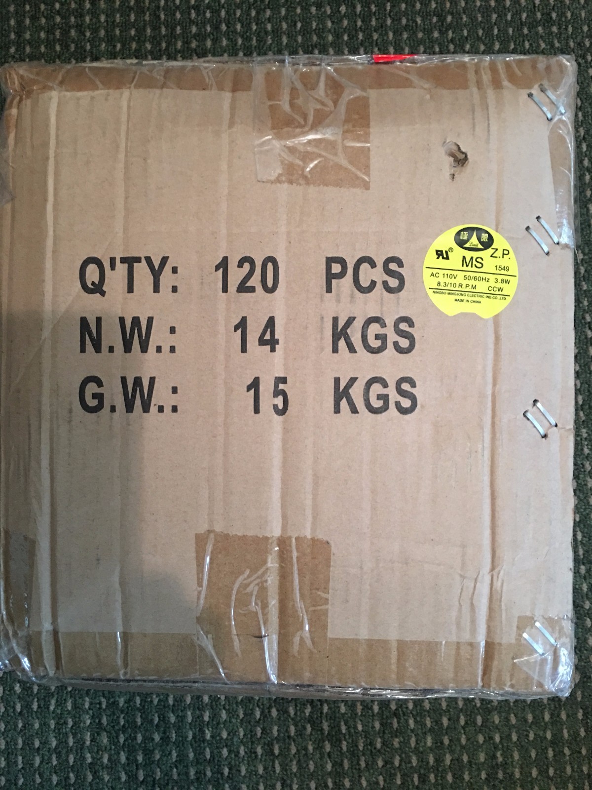 Synchronous Motor MS type UL 110V CCW 8-10 rpm Ningbo Mingjong Electric