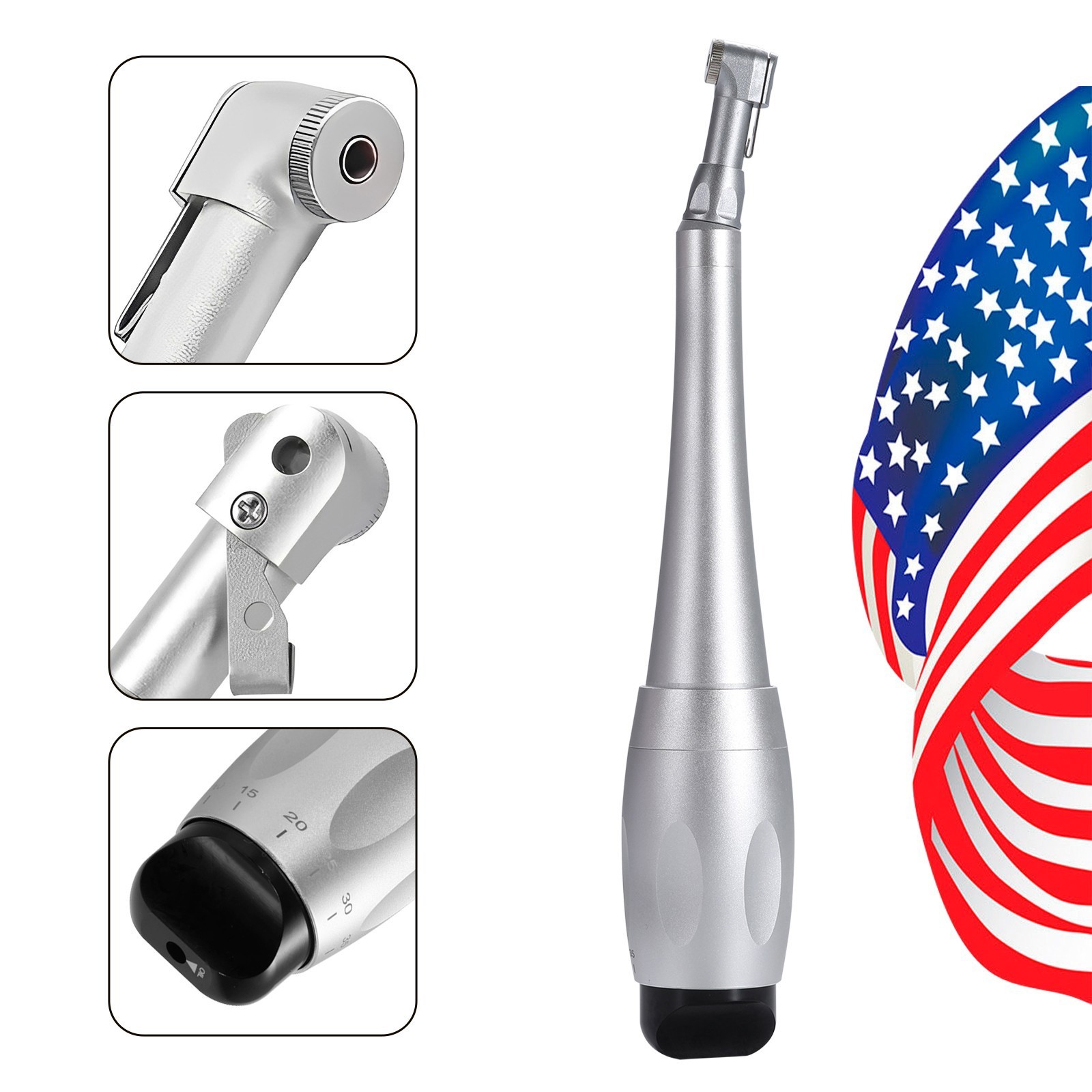 Dental Universal Implant Kit Torque Wrench Contra Angle Handpiece & 16 Drivers