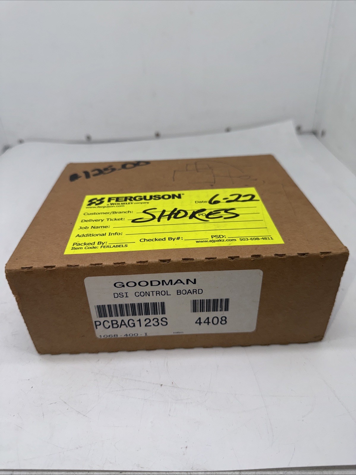Goodman DSI Control Board PCBAG123S 1068-400-I 1068-400-I HV3