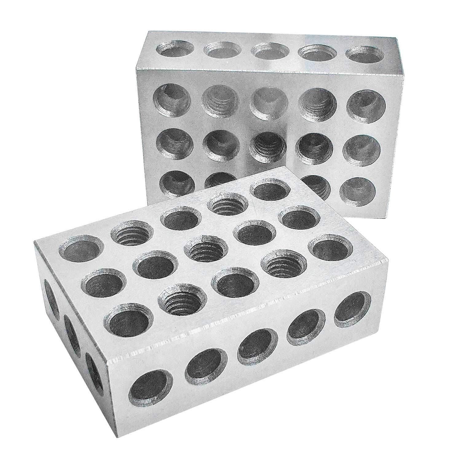 HFS(R) 1 Pair 123 Blocks 1-2-3 Ultra Precision .0002 Hardened Steel, 23 Holes