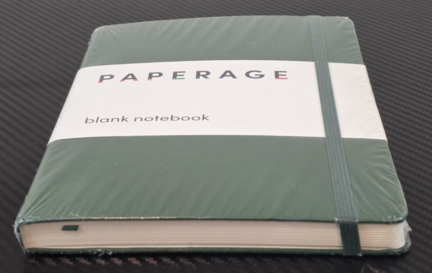 PAPERAGE Blank Journal Notebook Black 160 Pages 5.7 » x 8″ Green