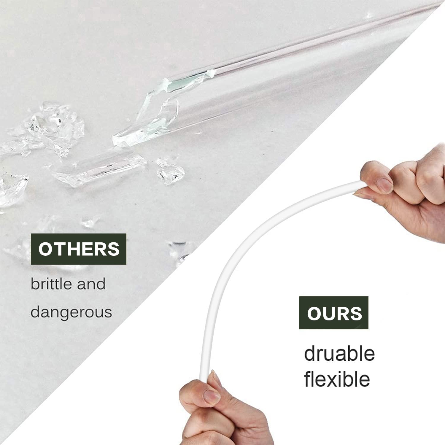 Beonsky Replacement Straw For 40oz/30oz, Clear Straw*6 40oz/30oz