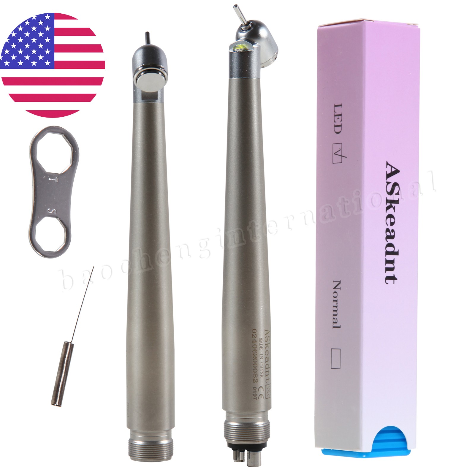Dental 45° Surgical High Speed Handpiece LED E-generator Push Button NSK STYLE