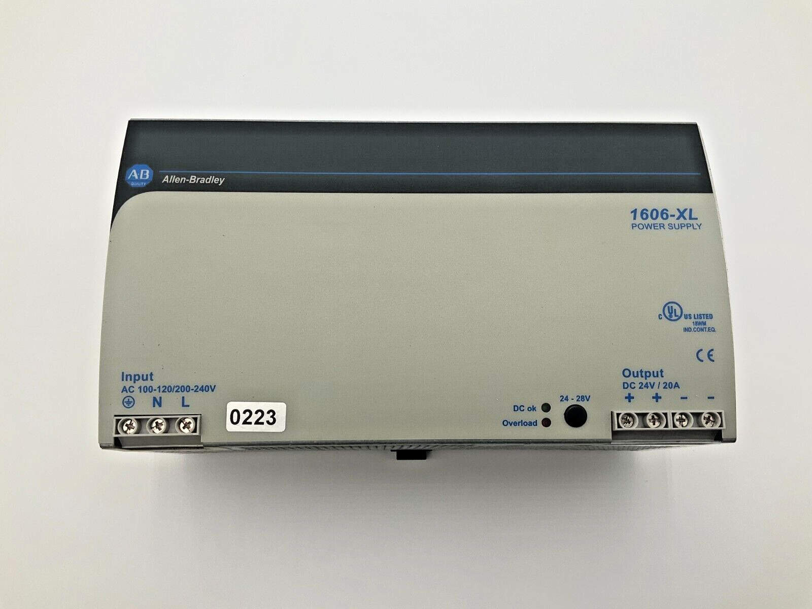Allen Bradley 1606-XL480EP 24 VDC 20 Amp Power Supply 1606XL480EP 1606 (TBI)