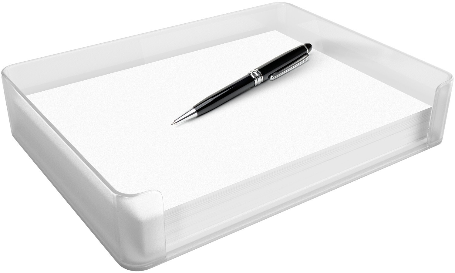 Sorbus 2 Pcs Paper Organizer, Stackable Plastic Letter Tray Desktop File Storage