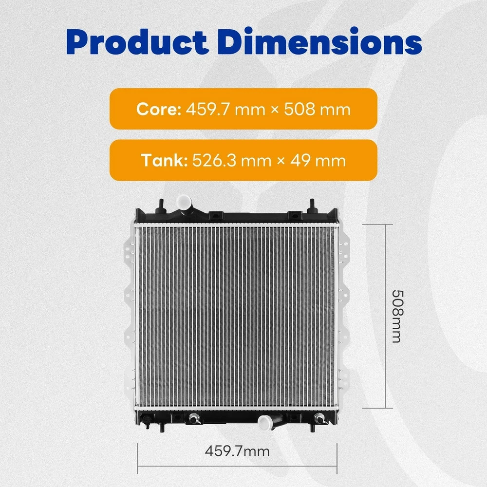 Complete Radiator for Chrysler PT Cruiser 2.4L 2001-2010