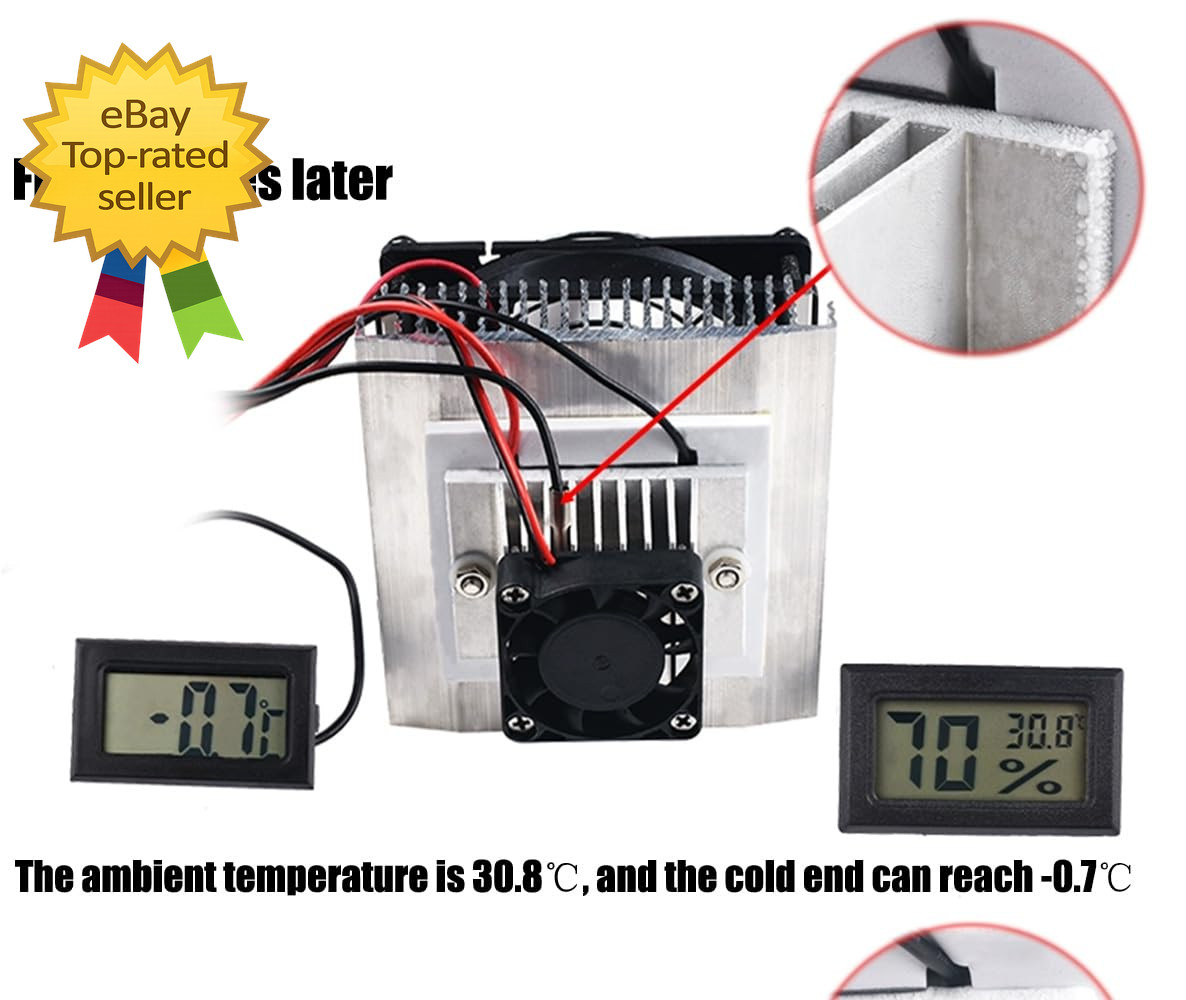 Mini Air Conditioner DC 12V DIY Thermoelectric Peltier Refrigeration Cooling Sys