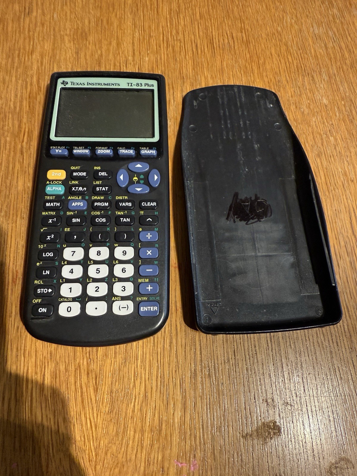 Texas Instruments TI-83 Plus Graphing Calculator with Slip Cover – Black TESTED