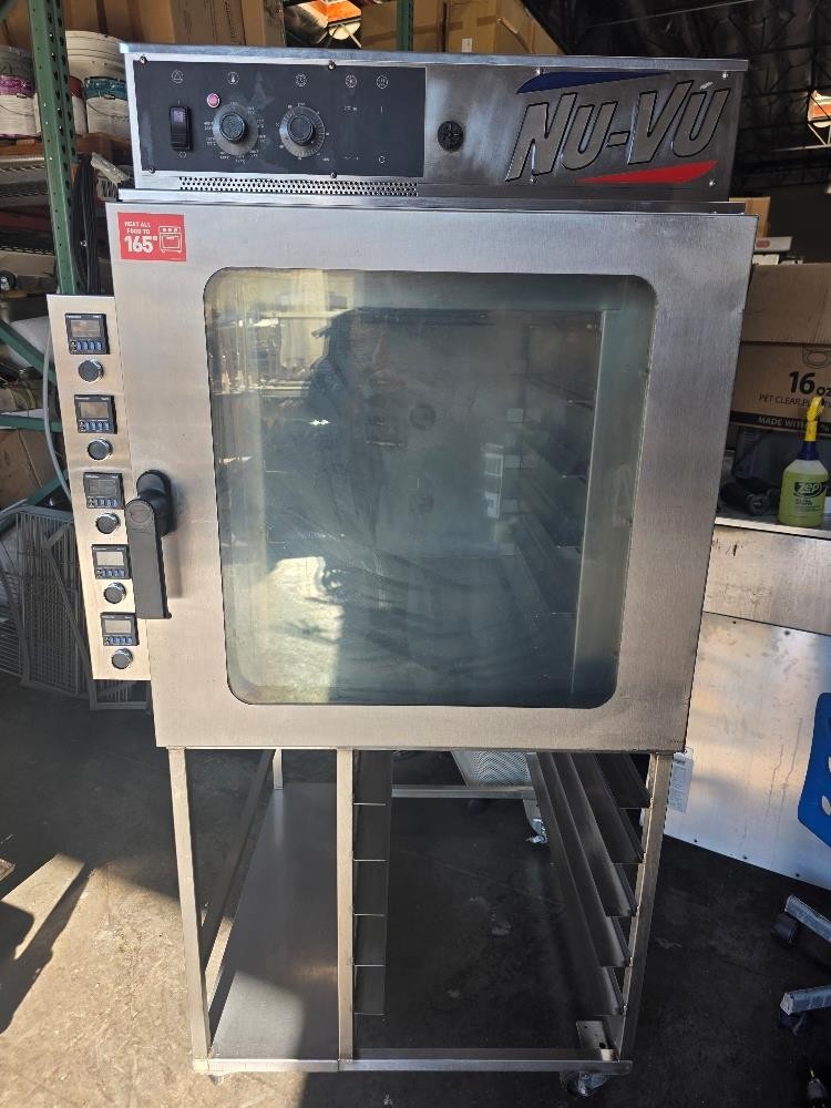Nu‑Vu RM‑5T Single-Deck Countertop Convection Oven Stainless Steel Mobile Stand