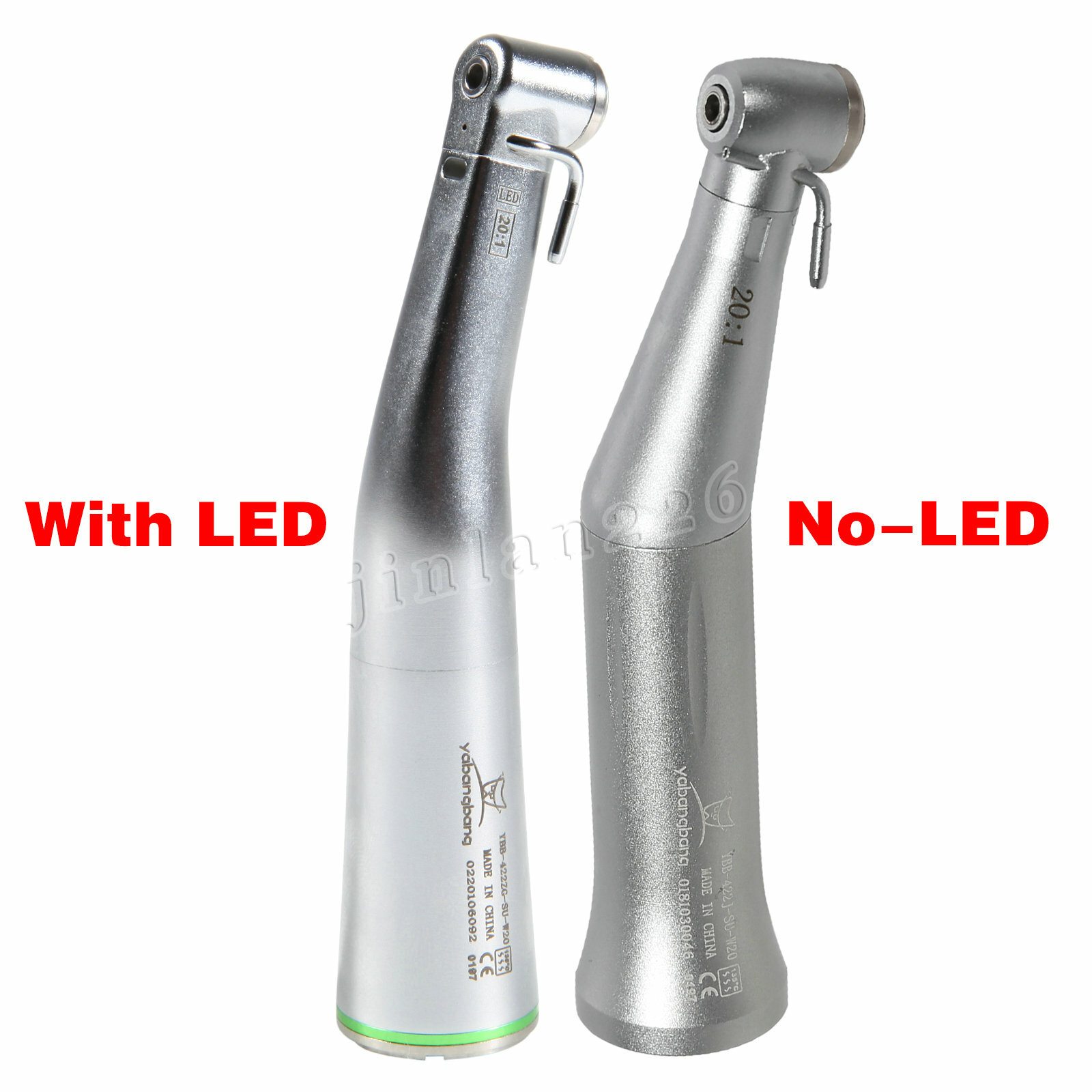 Dental Implant Handpiece 20:1 Reduction Fiber Optic LED/No LED Contra Angle NSK