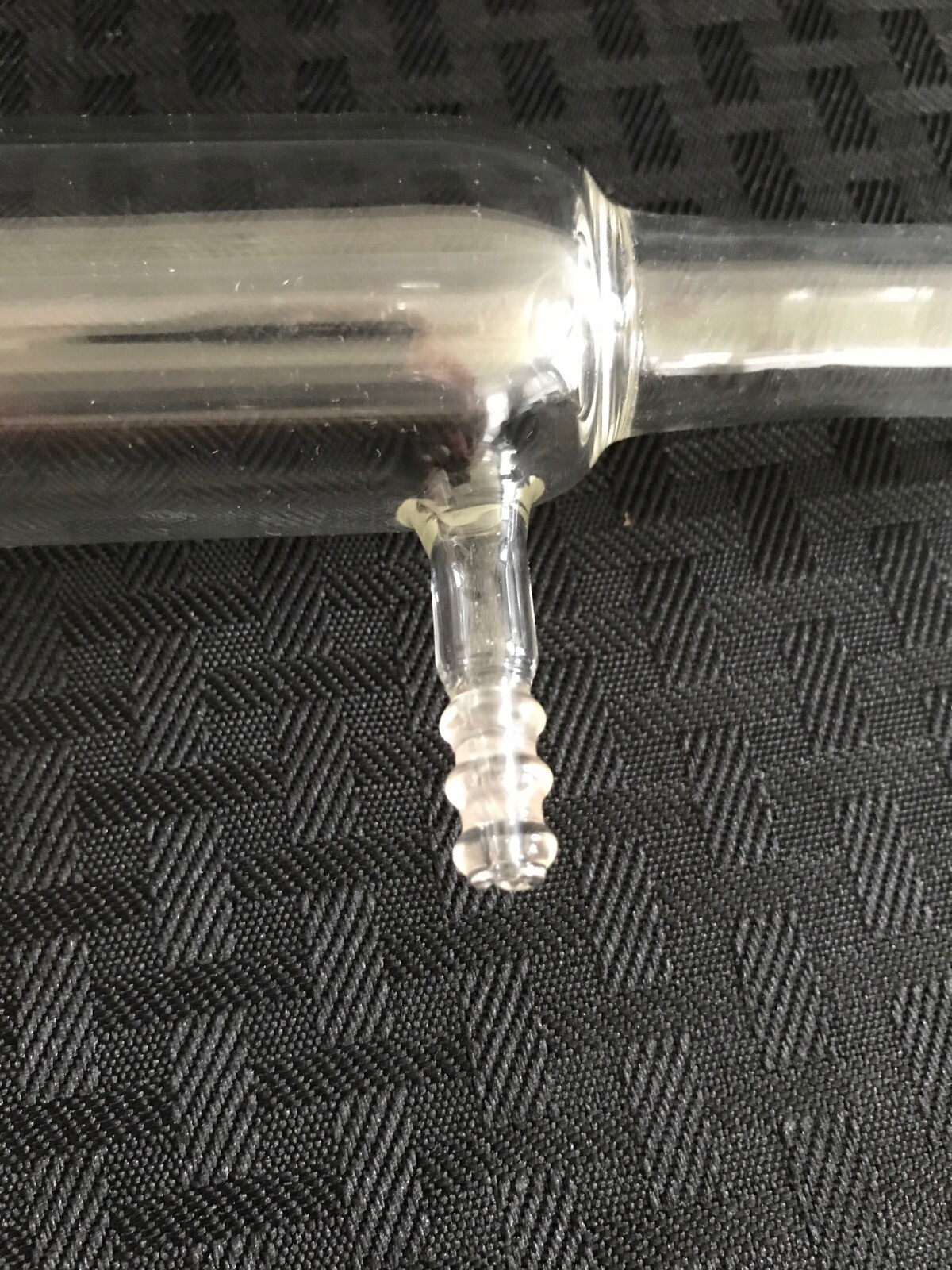 Laboratory Glass 19/38 Liebig Distillation Condenser 145mm EL Tube End 8mm Hose