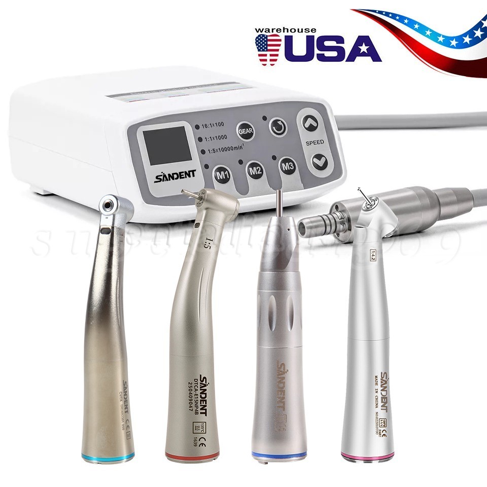 Dental Brushless Electric Micro Motor 1:1 /1:5 /1:4.2 Contra Angle Straight DL