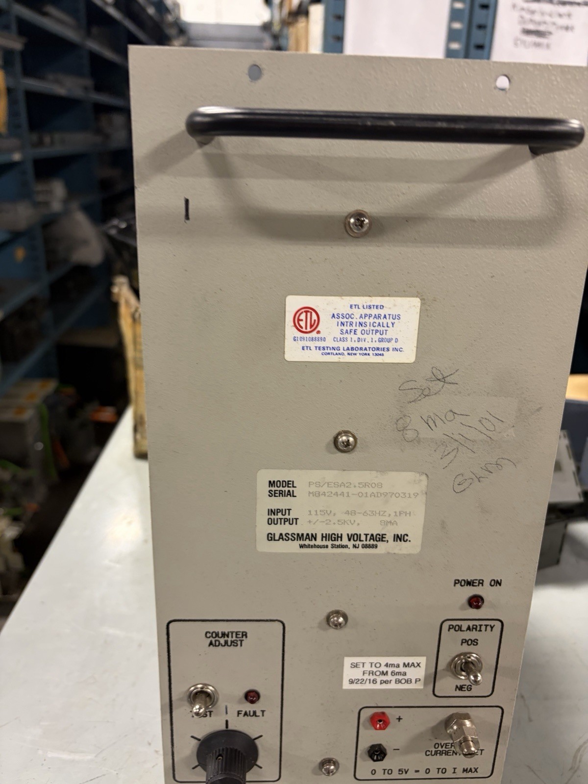 Glassman PS/ESA2.5R08B 115 Volts Single Phase 48-63 HZ Module USED