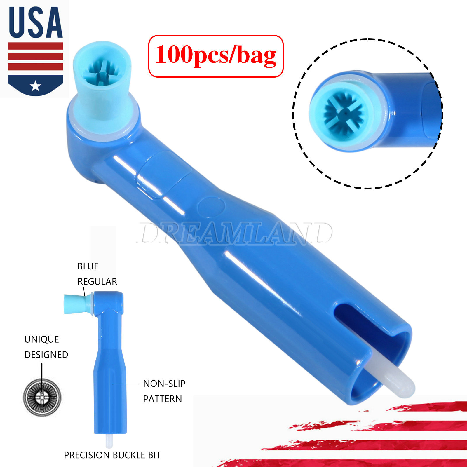 Dental Cordless Hygiene Prophy Handpiece /4:1 LED Polishing Motor /Cups Brushes