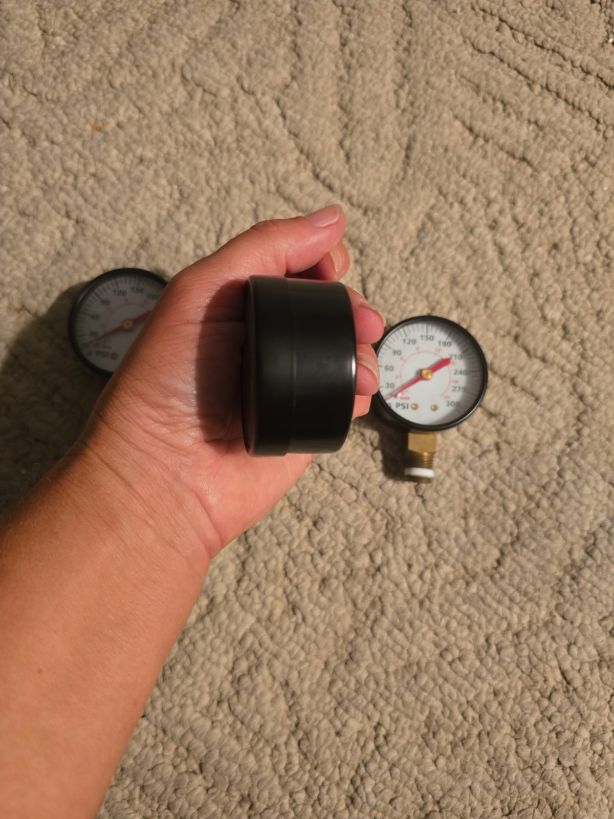 5 Air Compressor Pressure Gauge 0-300 PSI, 1/4in Male Thread, 2-1/2» Face New