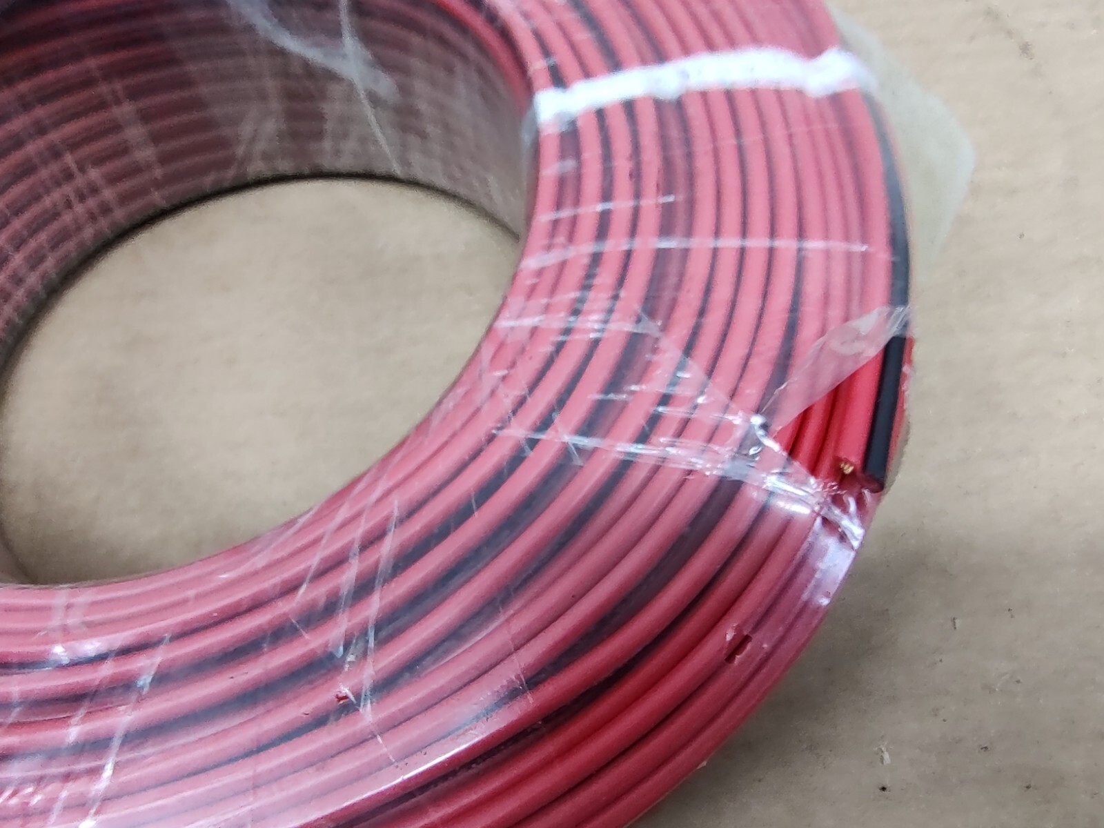100 Meters, 2-Core Home LED Trumpet Audio Cable RVB 2 x 1.5mm² Wire Red Black