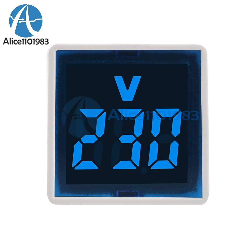 10pcs AC 220V EU Plug LED Digital AC Voltmeter Indicator Voltage Meter 50~500V