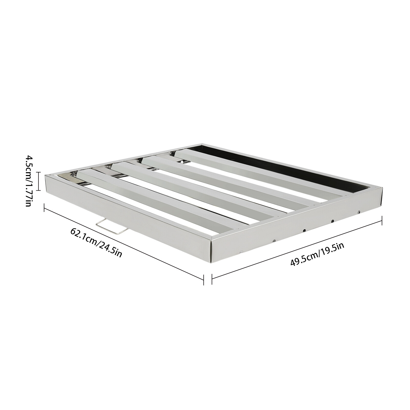 6Pc 19.5 × 24.5 In Stainless Steel Commercial Hood Baffle Filters
