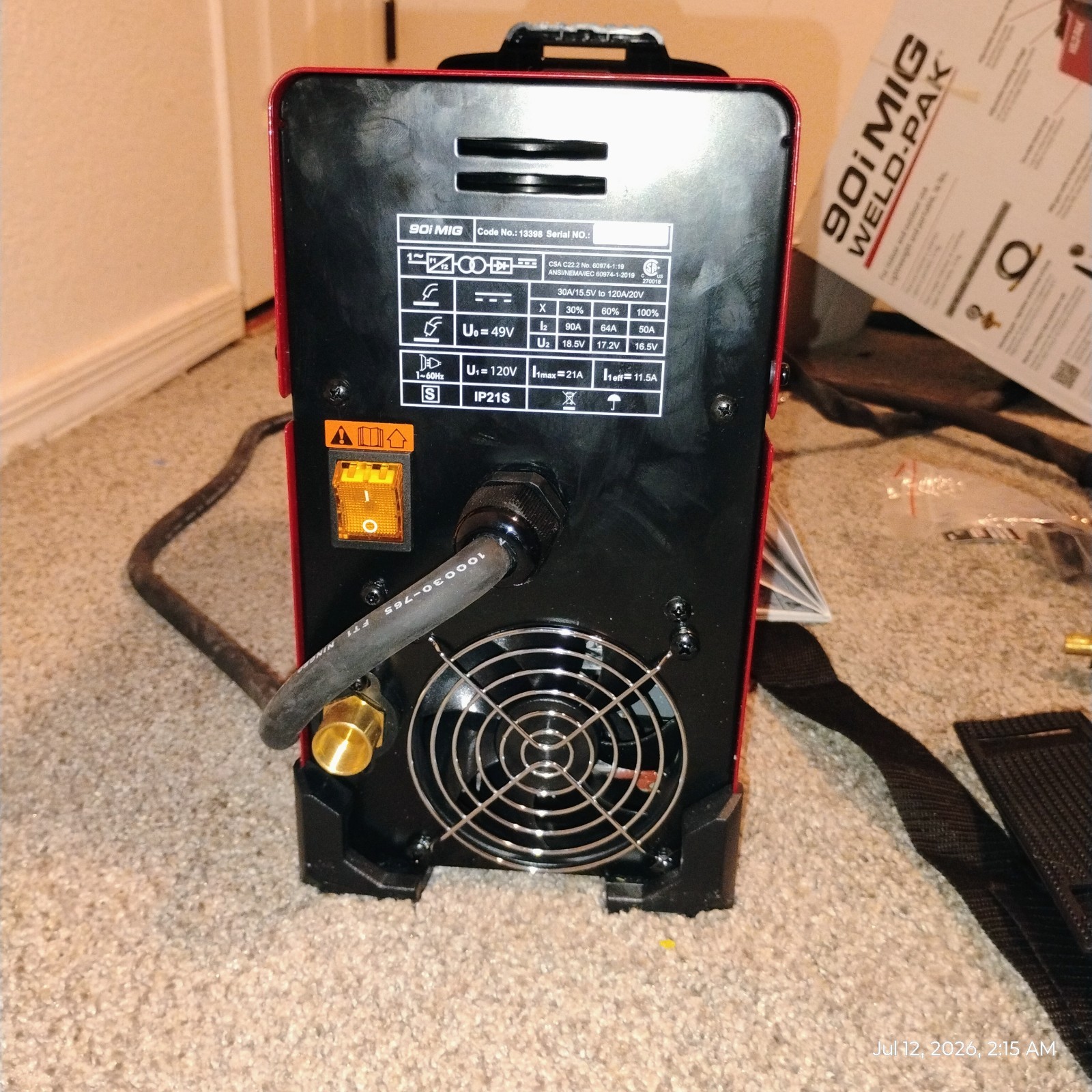 Lincoln Electric WELD-PAK 90i MIG Flux-Cored Wire Feeder Welder k5256-1