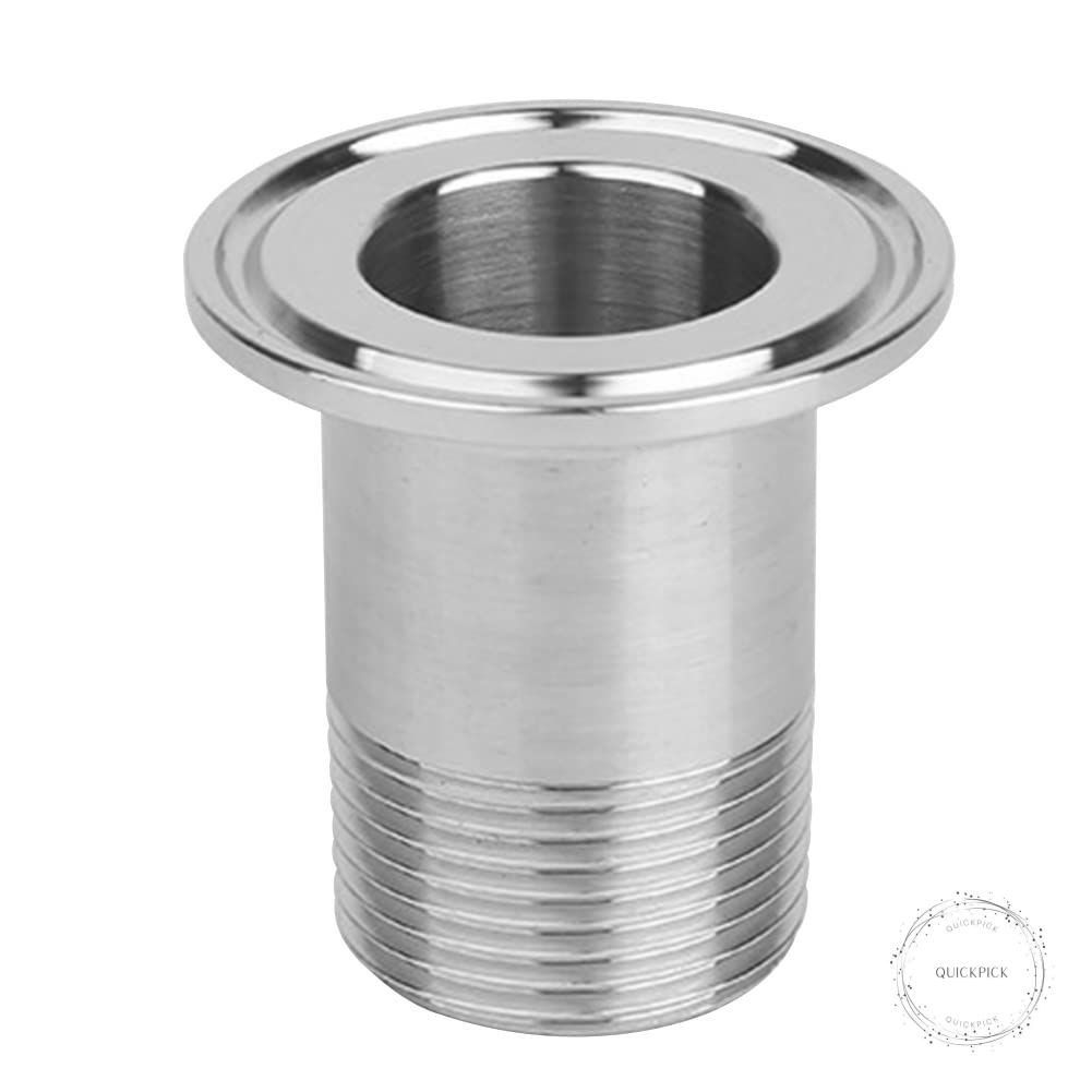 Stainless Steel Sanitary Pipe Fitting 1″ NPT Male Thread to 1.5″ Tri Clamp 50.5m