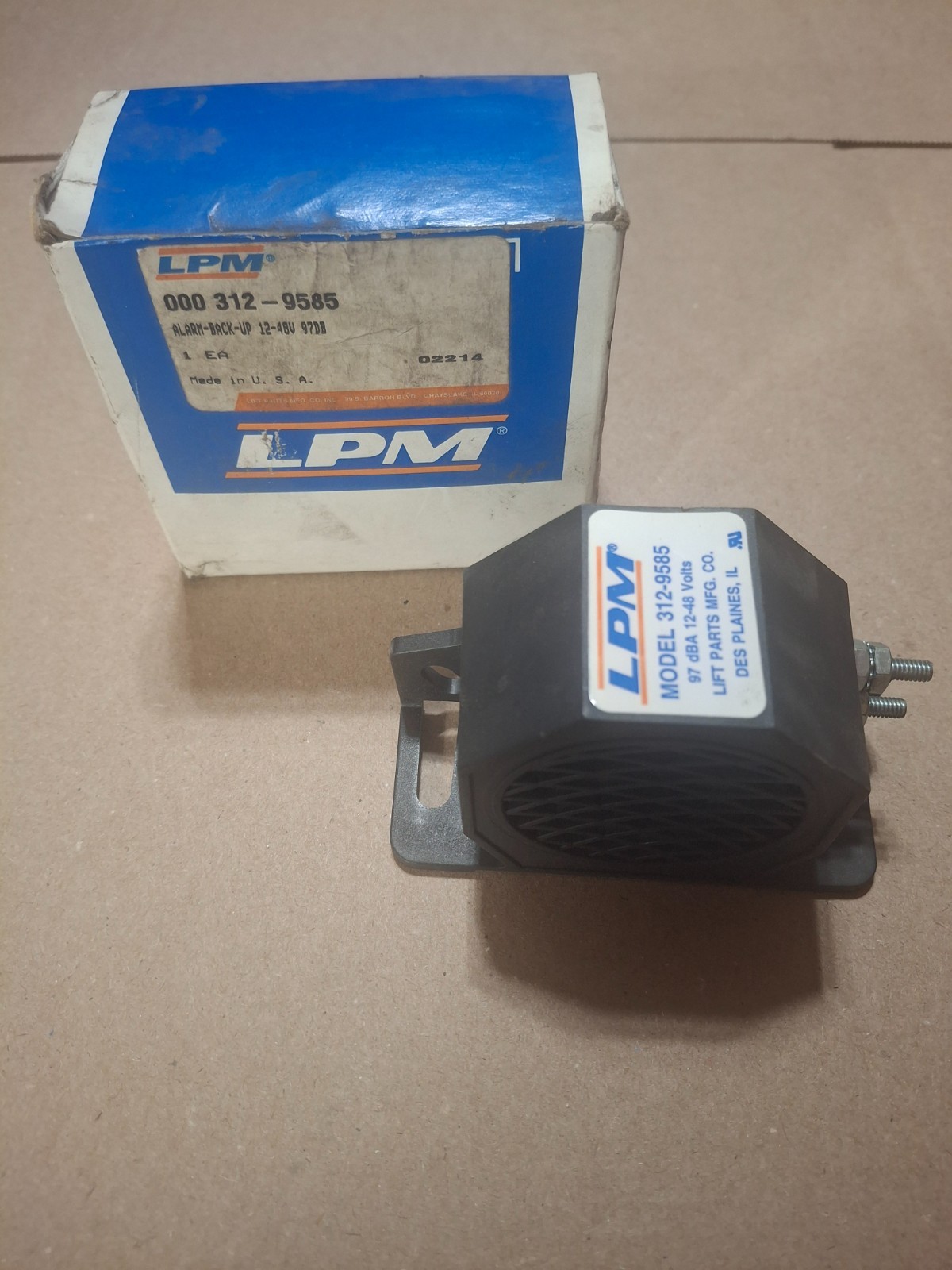 LPM 000 312-9585 Forklift Back-up Safety Reverse Alarm 12-48V 97dB New