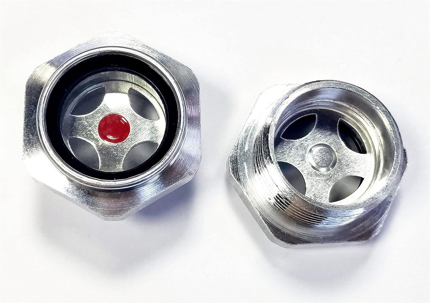 3/4inch NPT Air Compressor Oil Sight Glass 3/4''NPT–2pcs, Silver