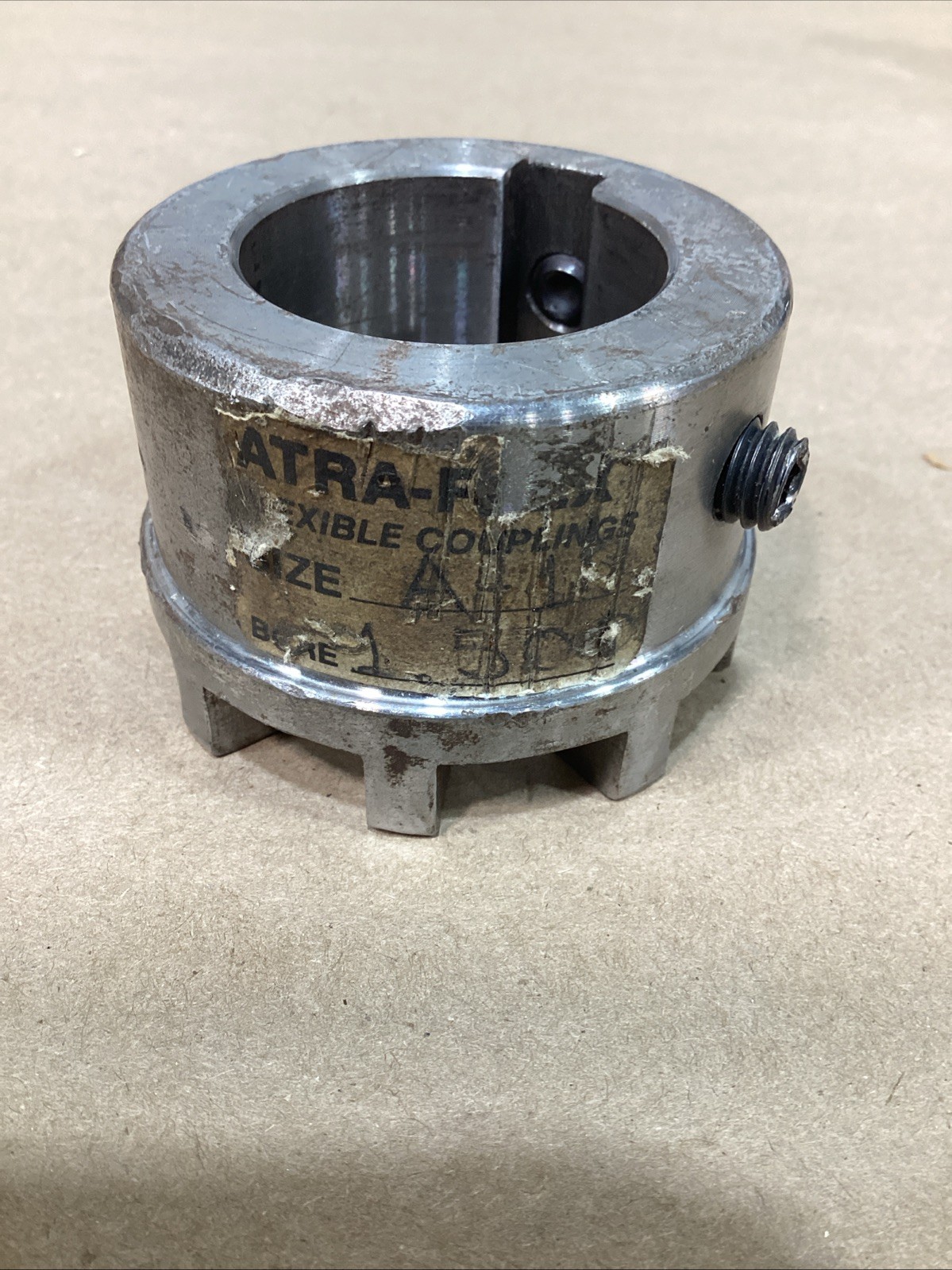 Atra Flex Flexible coupling A1 steel hub with 1.500 in shaft ID hole 2.500 in OD