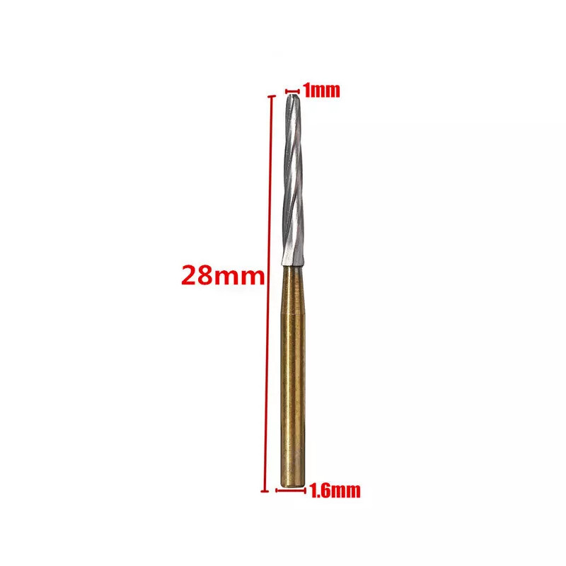 Dental Tungsten Steel Carbide Crown Metal Cutting Burs For High Speed 21/25/28mm