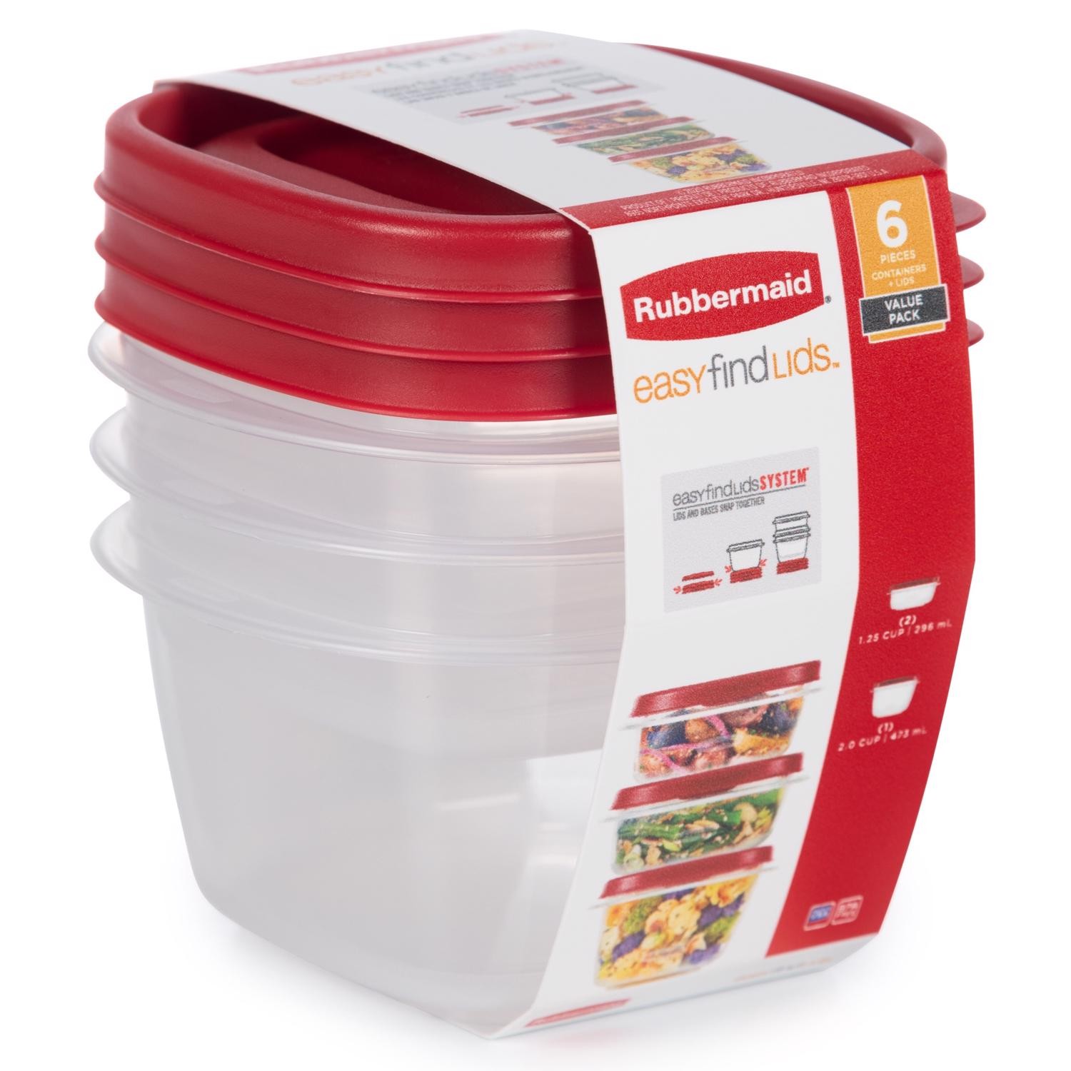 Rubbermaid White Food Storage Container Set 3 pk