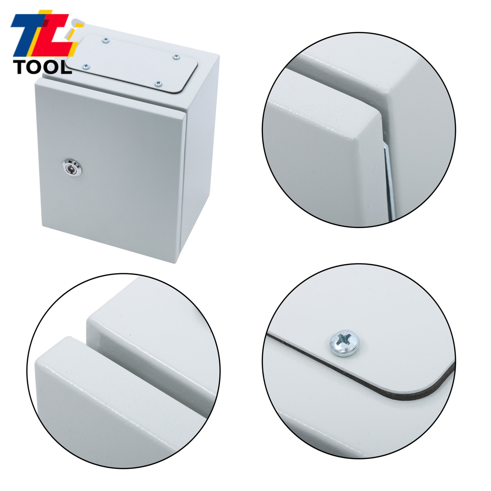 10x8x6″ Carbon Steel Electrical Box, IP65 Waterproof NEMA 4X Rated, Heavy-Duty