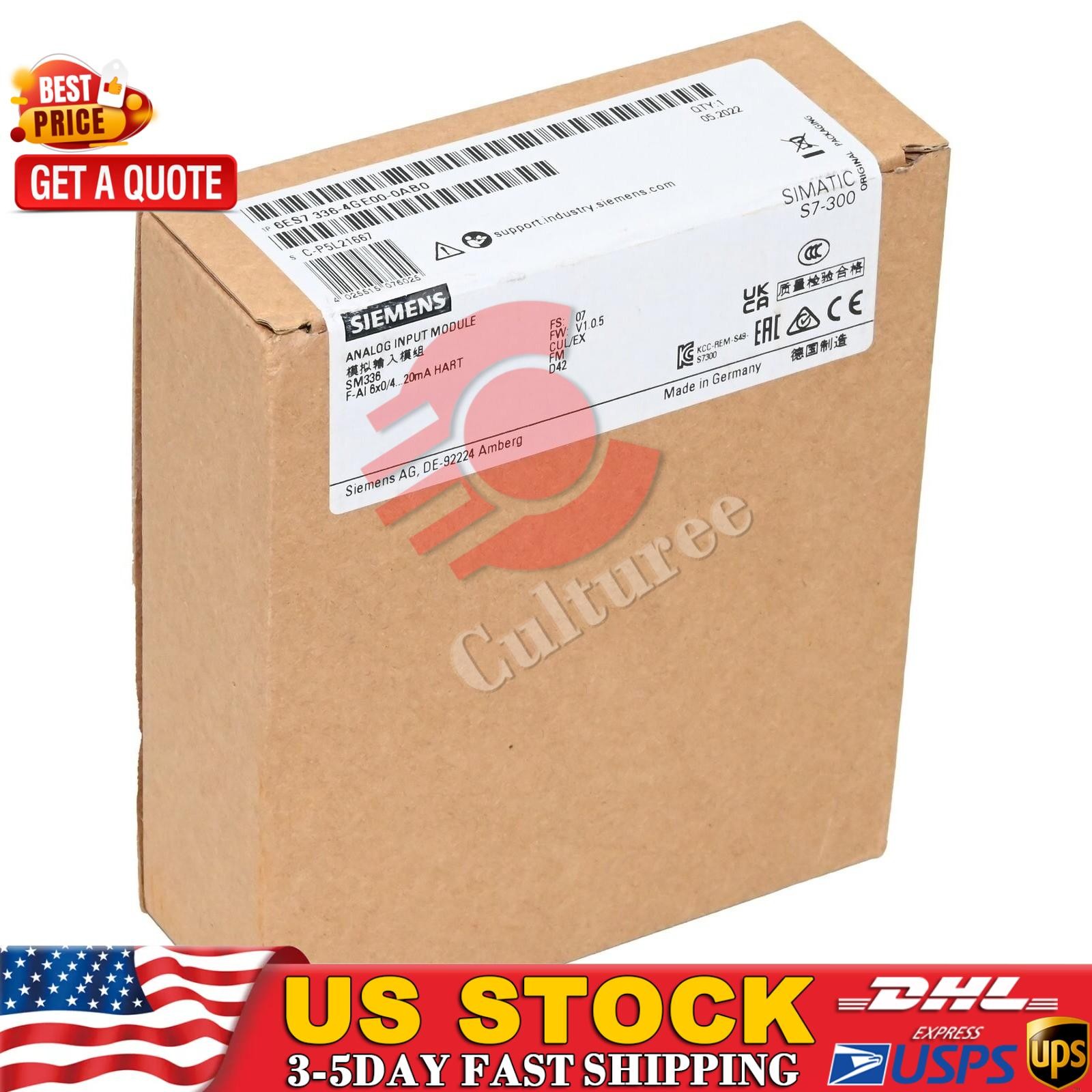 Siemens Simatic S7 SM 336 6ES7336-4GE00-0AB0 6ES7 336-4GE00-0AB0 New sealed