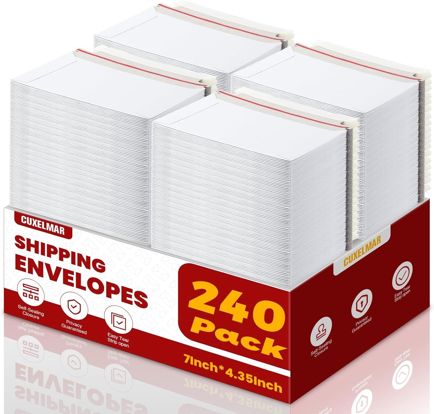 240 Pack Rigid Mailers 7″X4.35″ Trading Card Shipping Envelopes for Collectors &