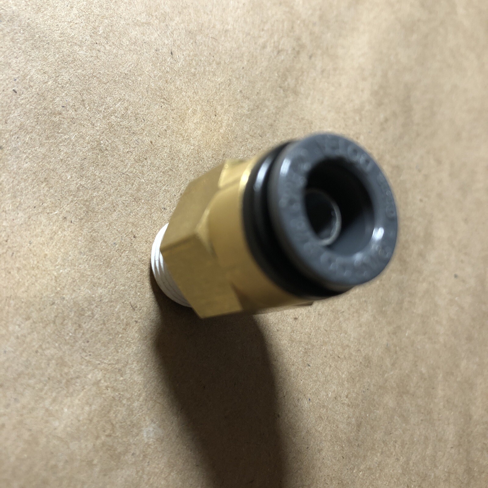 (Qty 15) 3/8″ x 1/4″ SMC Brass Male Connectors Adapter MNPT x PUSH KV2H11-35S