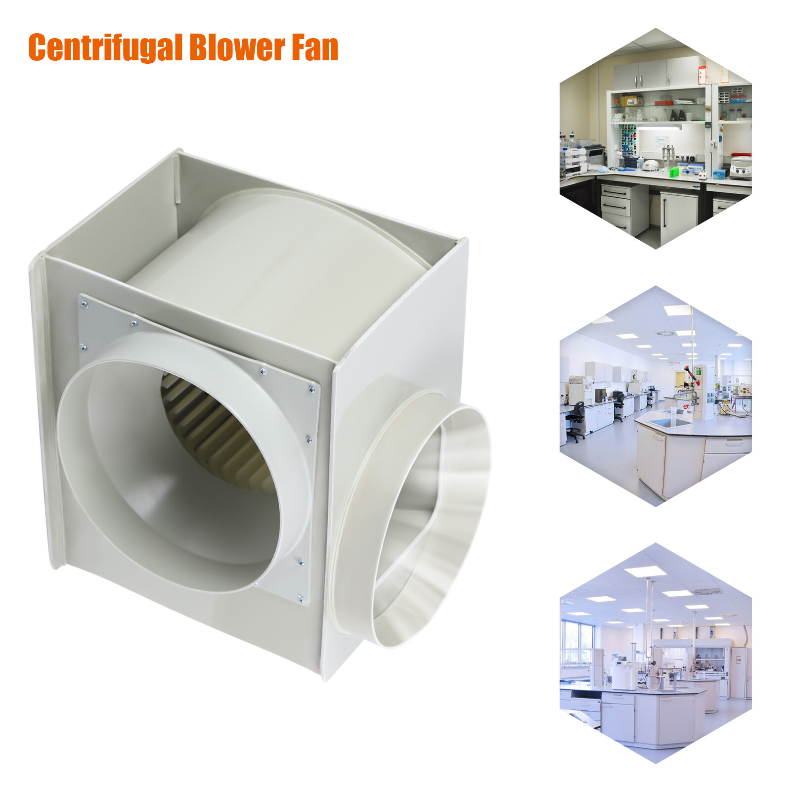 300W Lab Centrifugal Extractor Fan Blower Fume Hood Chemical Cabinet 1450r/min
