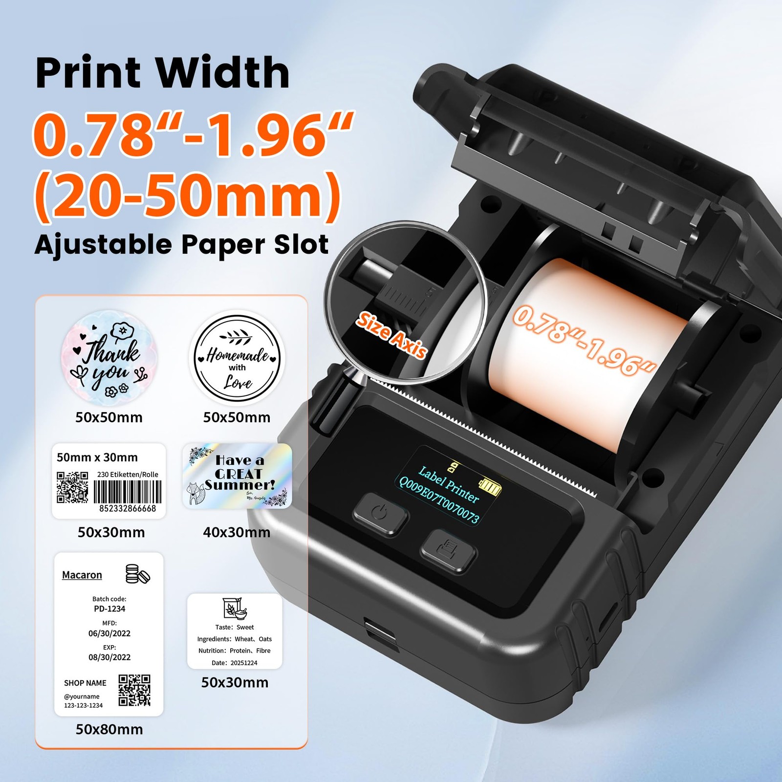 Phomemo M120 Bluetooth Label Maker, Thermal 4.37X3.39X2.32 Inch, Black