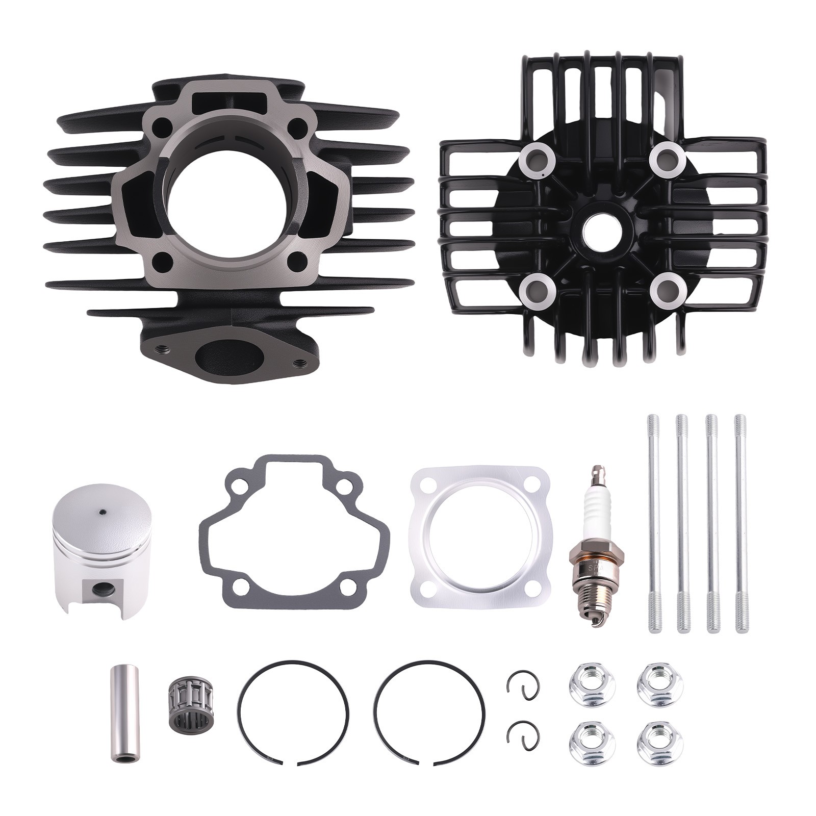 60cc Big Bore Cylinder Piston Gaskets Stud Top End Kit Fit for Yamaha PW 50 1981