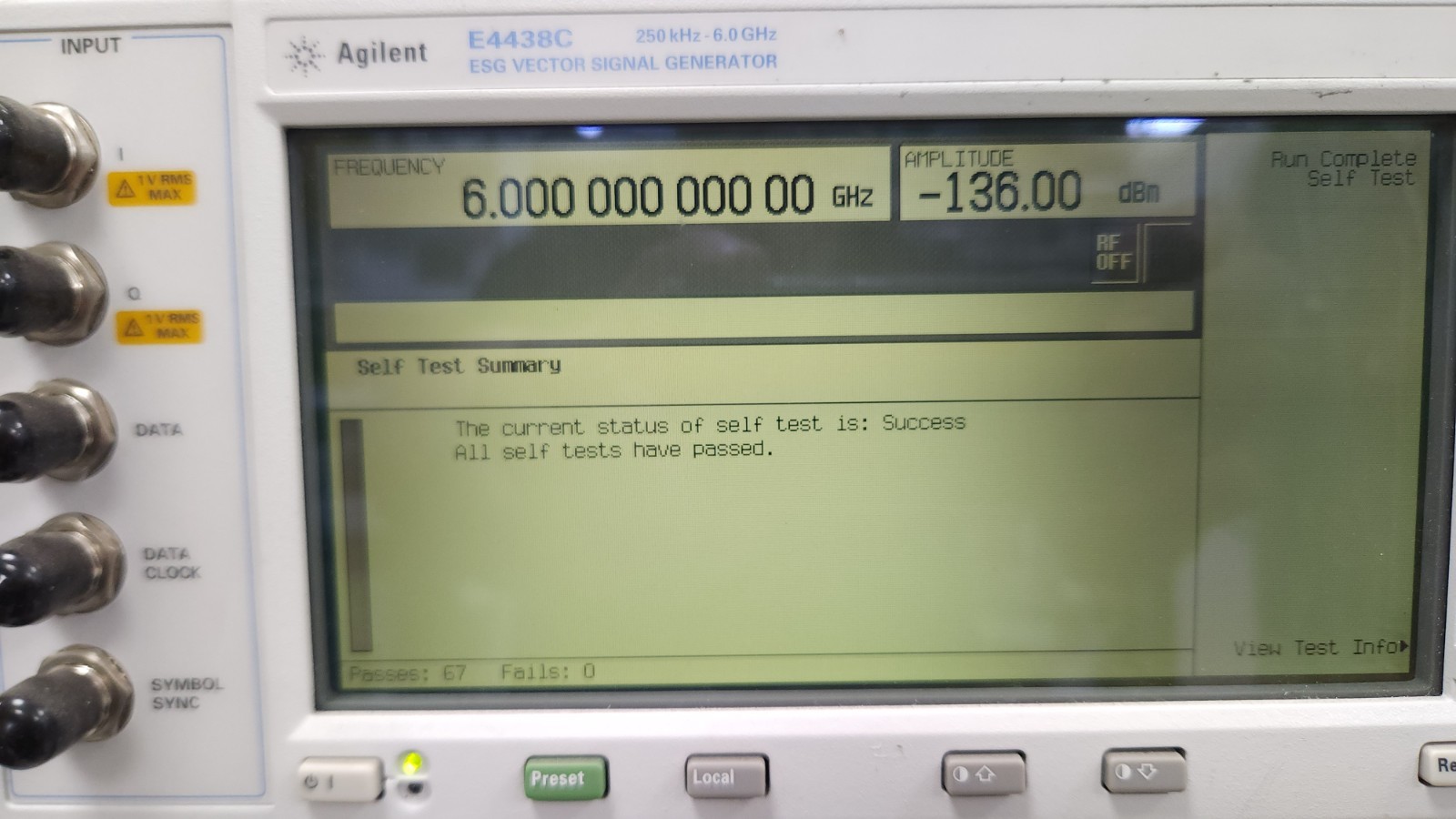 AGILENT E4438C Vector Signal Generator 250KHz – 6GHz opt 005 506 602 UNB UNJ