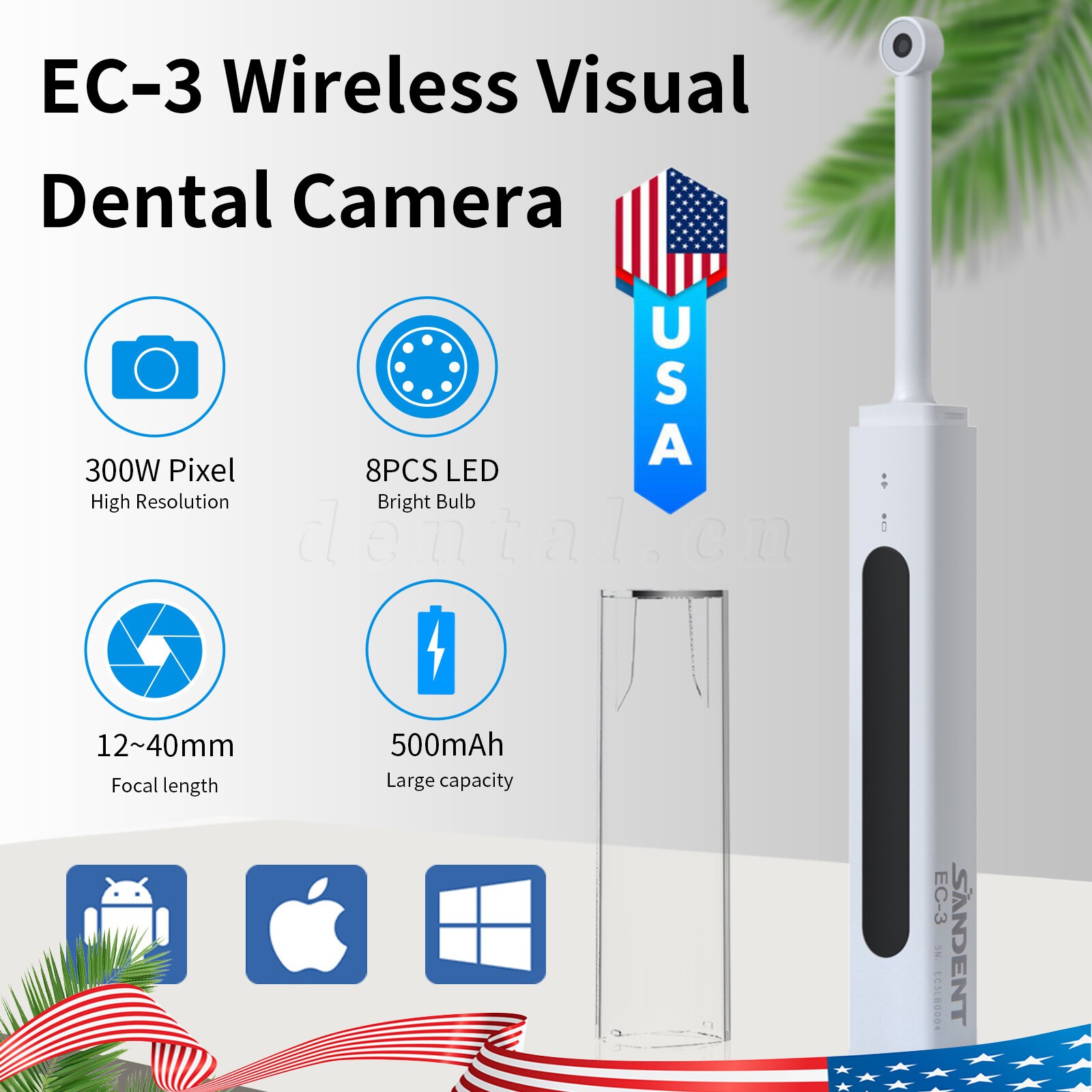 Wireless Dental Intraoral Oral Camera HD 1080p WIFI Endoscope teeth mirror IP67
