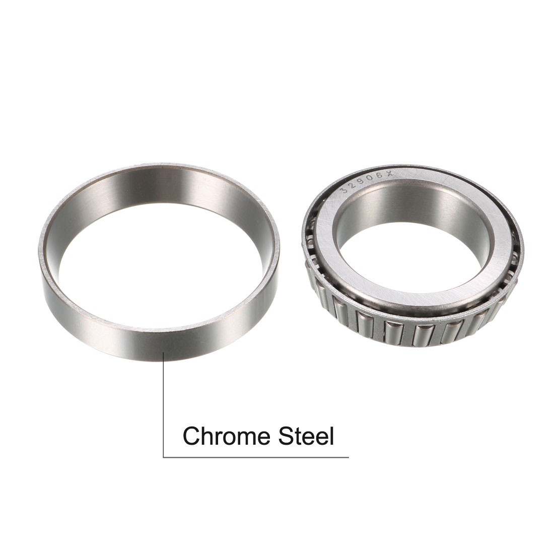 2pcs 30mm Bore 47mm O.D. 32906X Tapered Roller Bearing Cone Cup